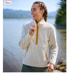 LL Bean Sweater Fleece half-zip pullover, EUC, medium